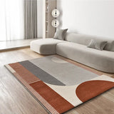 Alfombra geométrica para salón caldera y beige Gaia 12899 Atticgo