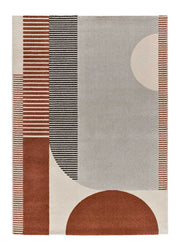Alfombra geométrica caldera y beige Gaia 12899 Atticgo