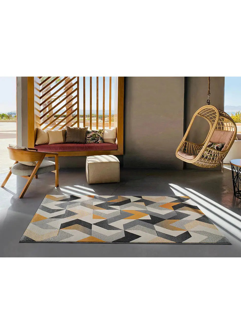 Atticgo Alfombra geométrica Gladys 12241 Gris ambiente salón