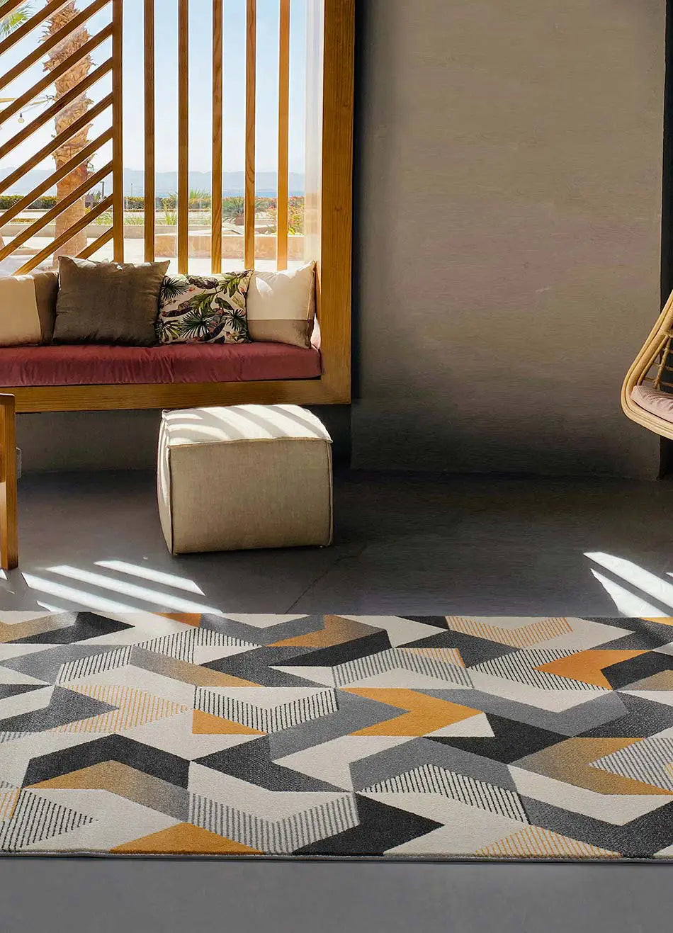 Atticcgo Alfombra geométrica Gladys 12241 Gris ambiente