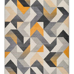 Atticgo Alfombra geométrica Gladys 12241 Gris