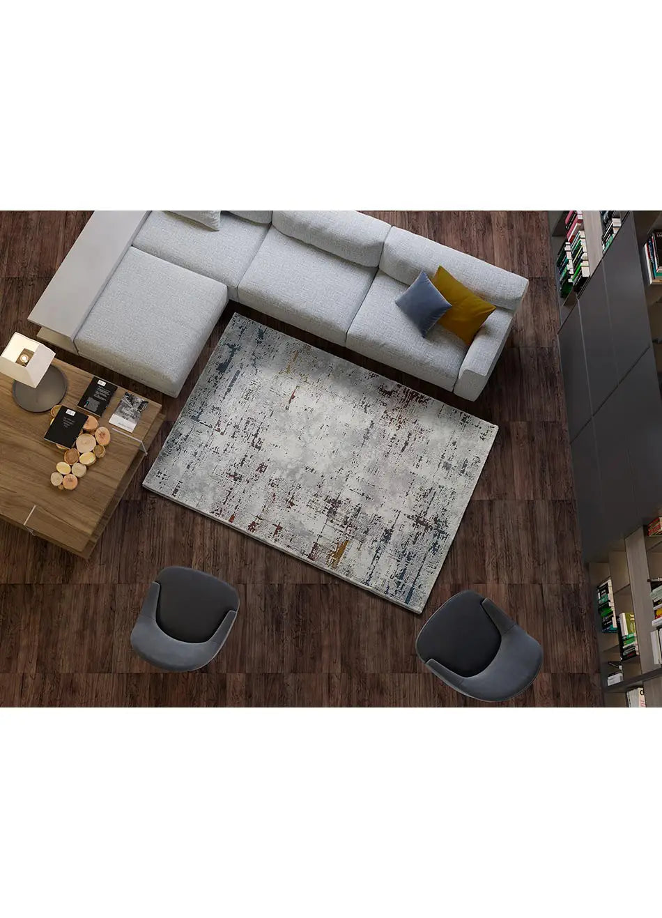 Alfombra ambiente abstracta Graceful 23655 Multicolor Atticgo