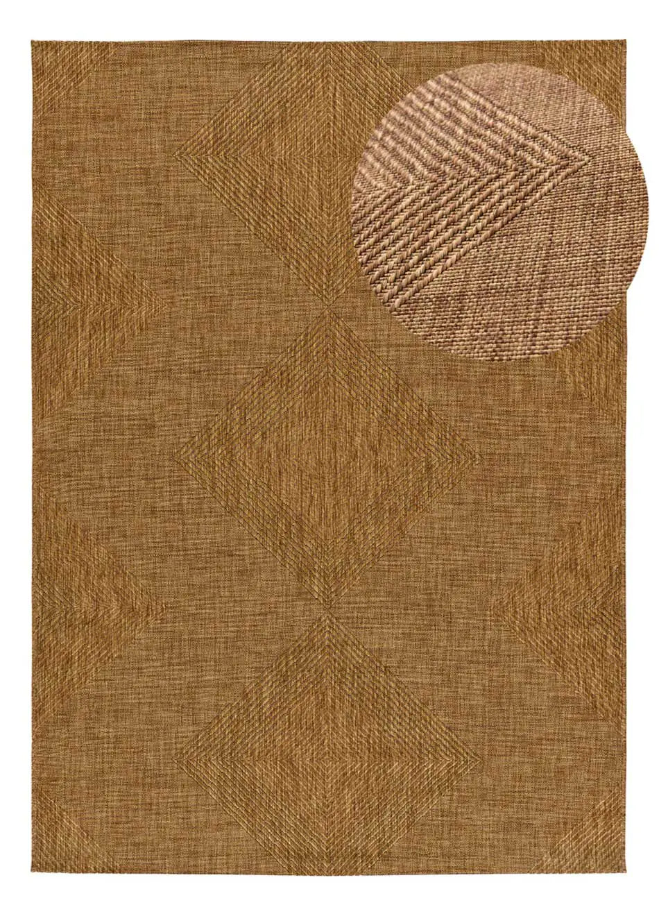 Atticgo Alfombra de exterior-interior efecto yute Guinea 28814 Natural con zoom