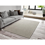 Atticgo Alfombra lavable Harris Liso Blanco ambiente salón