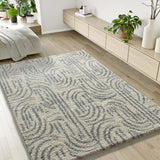 Atticgo Alfombra shaggy Helia 8807 Plata ambiente