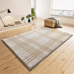 Atticgo Alfombra shaggy Helia 8808 Beige ambiente salón