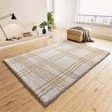 Atticgo Alfombra shaggy Helia 8808 Beige ambiente salón