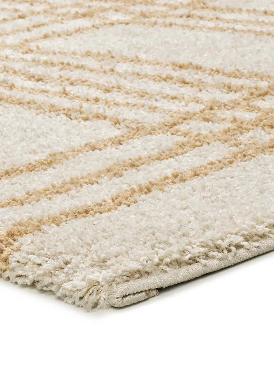 Atticgo Alfombra shaggy Helia 8808 Beige macro