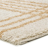 Atticgo Alfombra shaggy Helia 8808 Beige macro