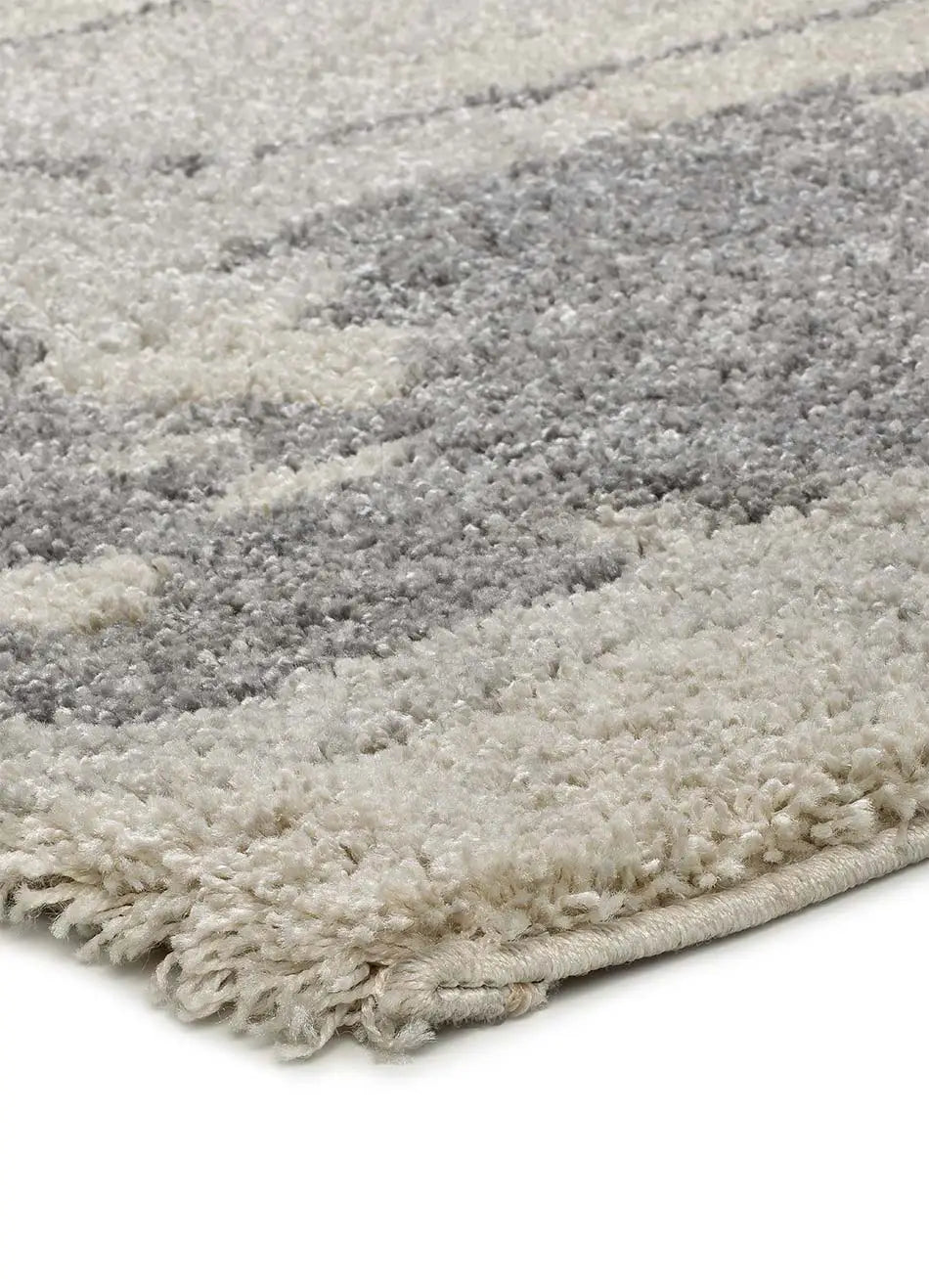 Atticgo Alfombra Shaggy Helia 8812 Plata macro