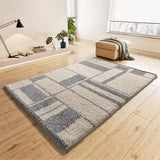 Atticgo Alfombra Shaggy Helia 8816 Plata ambiente salón