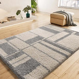 Atticgo Alfombra Shaggy Helia 8816 Plata ambiente