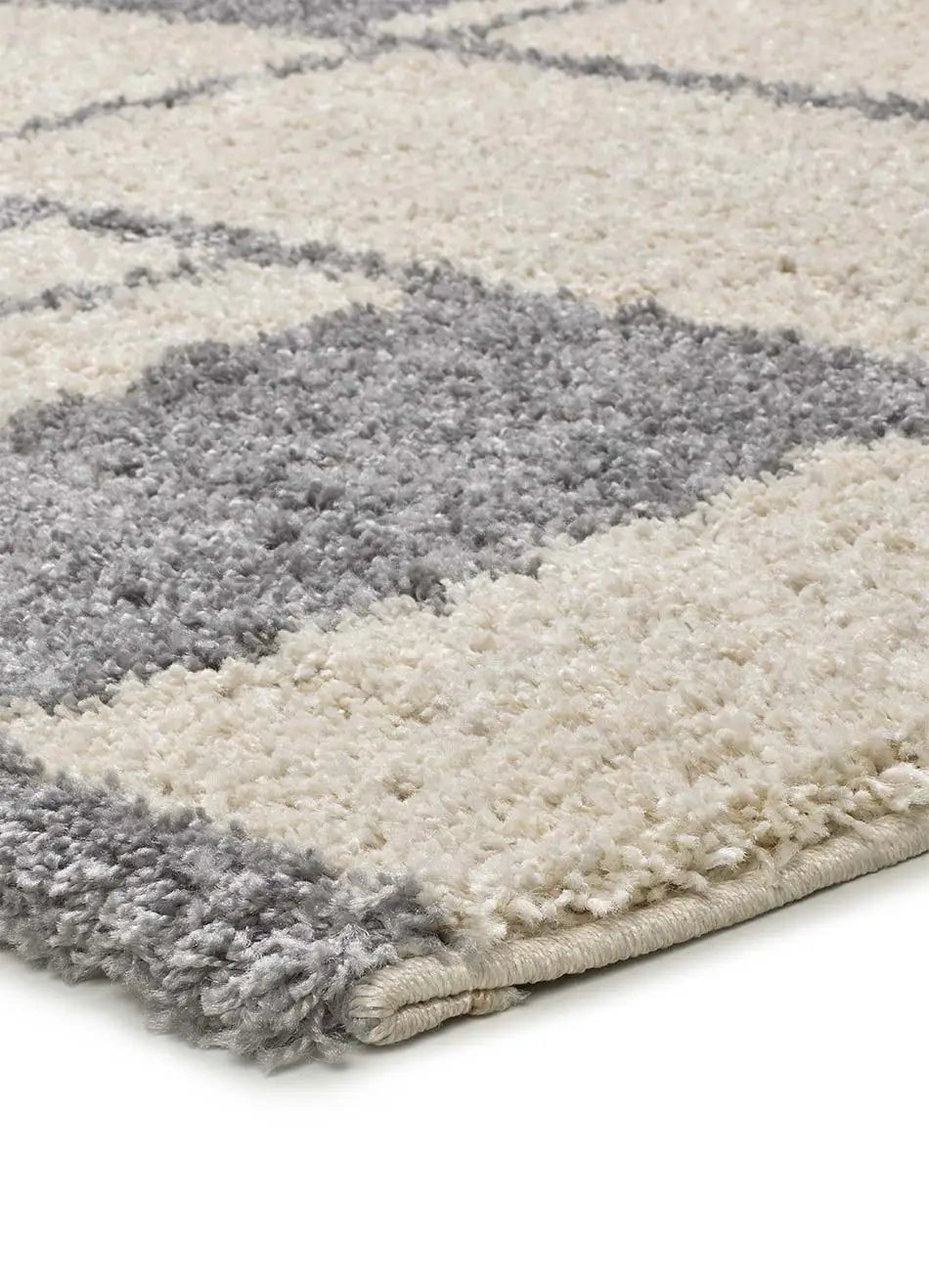 Atticgo Alfombra Shaggy Helia 8816 Plata detalle