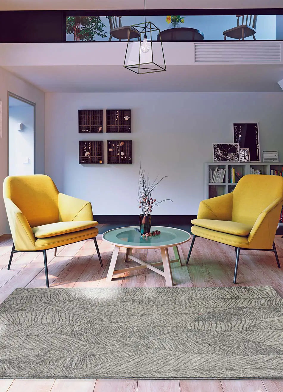 Alfombra salón de Hojas Gris Sunset 12342 Atticgo