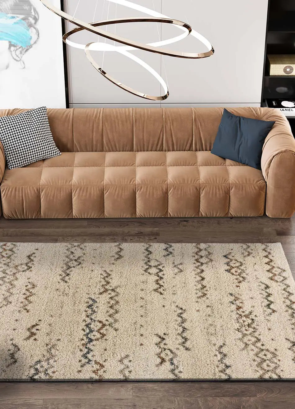 Atticgo Alfombra tipo shaggy Ikone 8134 Multicolor ambiente