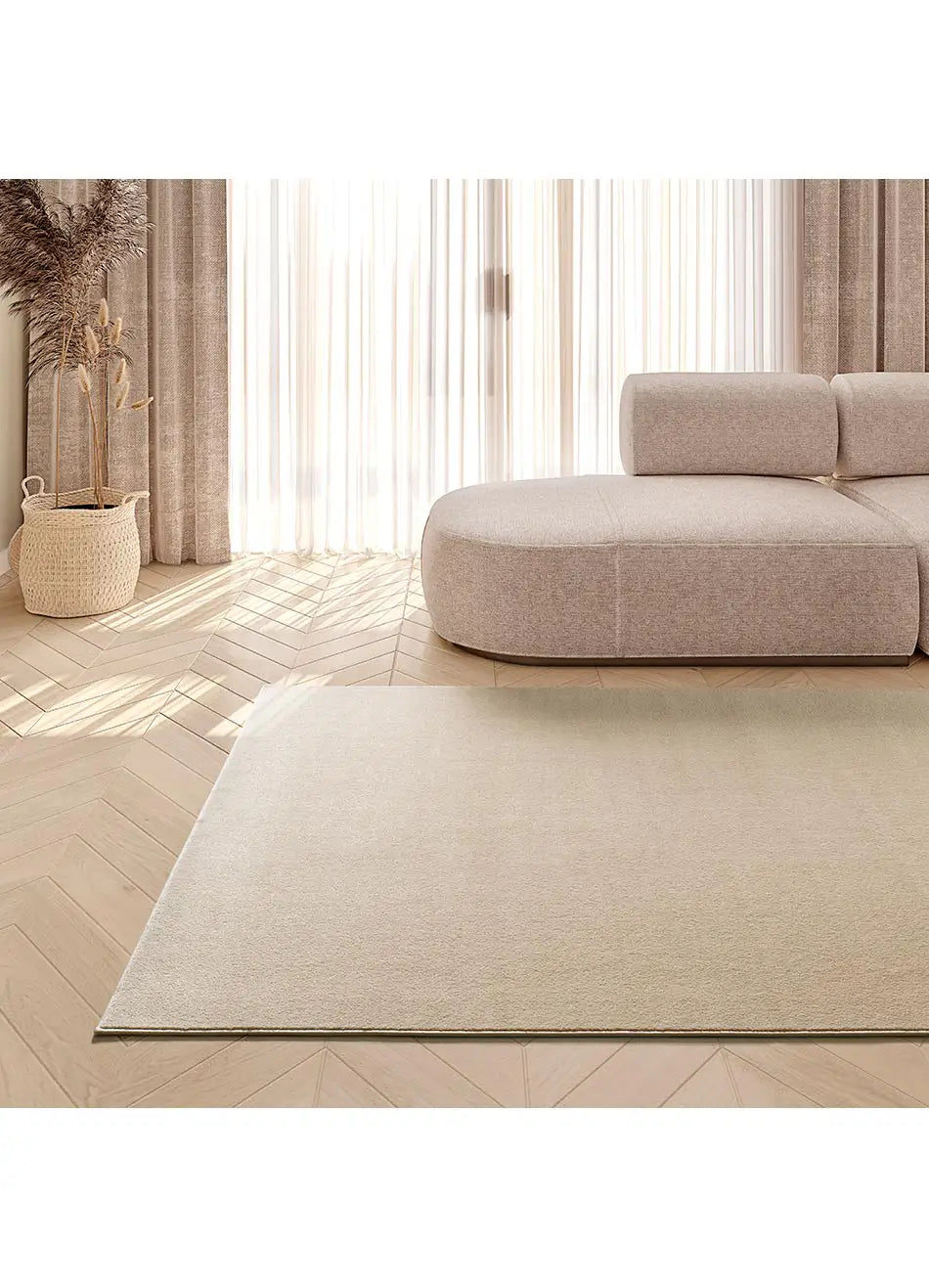 Alfombra a medida Illusion Liso Beige Atticgo para salón