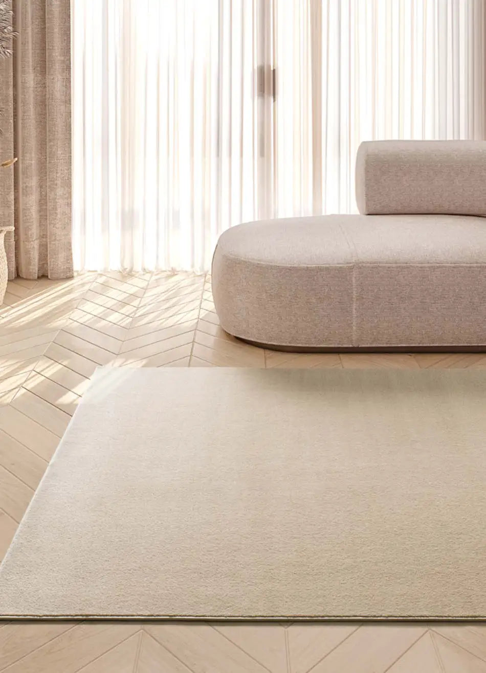 Alfombra a medida Illusion Liso Beige Atticgo para salón