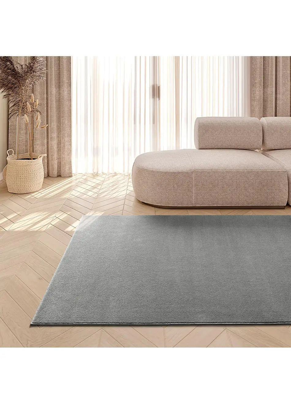 Alfombra a medida Illusion Liso Gris Atticgo para salón