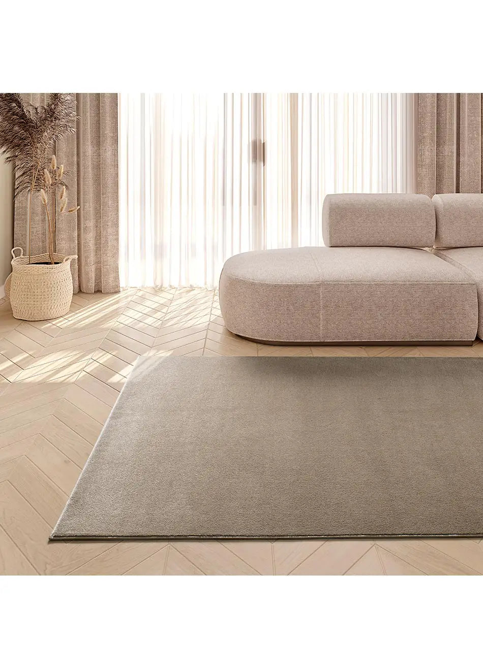 Alfombra a medida Illusion Liso Visón Atticgo para salón