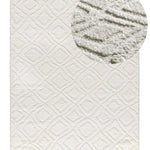 Alfombra de estilo escandinavo con relieve Juno 111 Blanco Atticgo