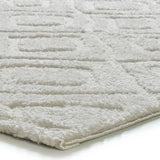 Esquina alfombra de estilo escandinavo con relieve Juno 111 Blanco Atticgo