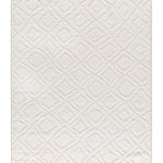Alfombra de estilo escandinavo con relieve Juno 111 Blanco Atticgo Para salón