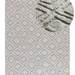 Alfombra de estilo escandinavo con relieve Juno 111 Plata Atticgo