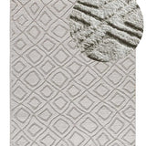 Alfombra de estilo escandinavo con relieve Juno 111 Plata Atticgo