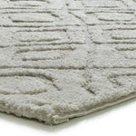 Esquina alfombra de estilo escandinavo con relieve Juno 111 Plata Atticgo