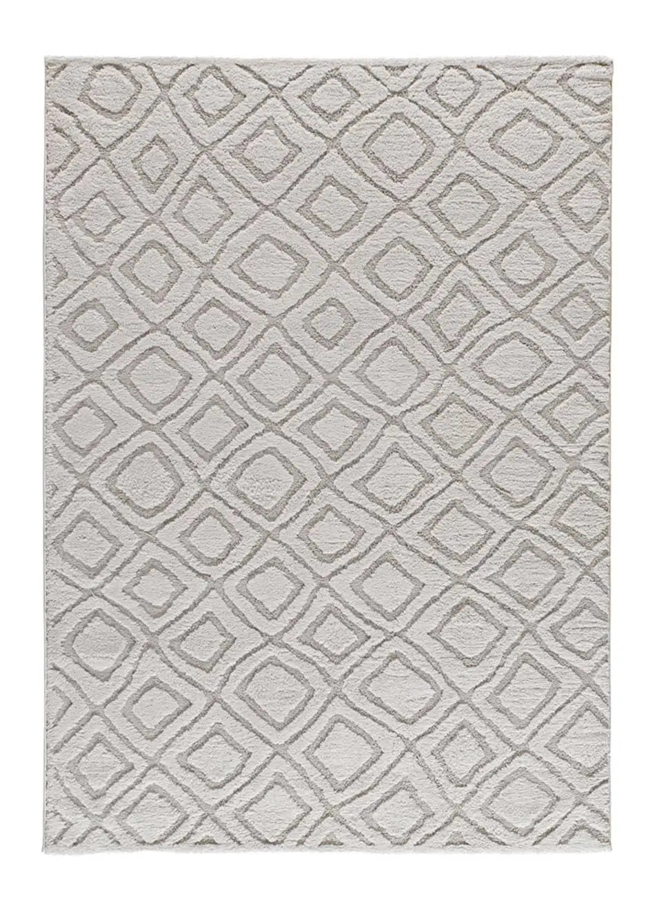 Alfombra de estilo escandinavo con relieve Juno 111 Plata Atticgo Para salón