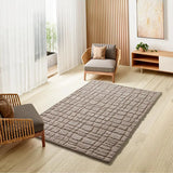 Alfombra de estilo escandinavo con relieve Juno 13 Piedra Atticgo para salón y dormitorio