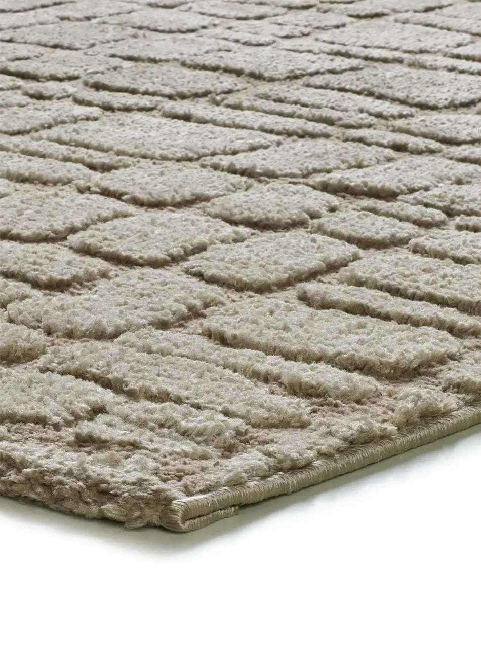 Esquina alfombra de estilo escandinavo con relieve Juno 13 Piedra Atticgo