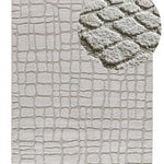 Alfombra de estilo escandinavo con relieve Juno 13 Plata Atticgo
