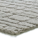 Esquina Alfombra de estilo escandinavo con relieve Juno 13 Plata Atticgo