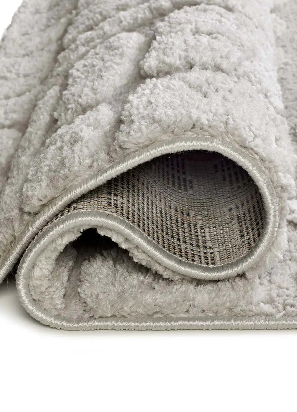 Backing Alfombra de estilo escandinavo con relieve Juno 13 Plata Atticgo