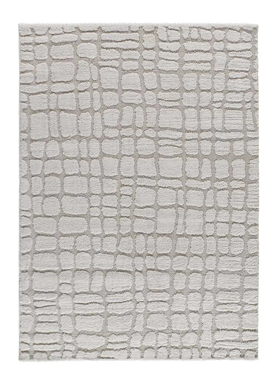 Alfombra de estilo escandinavo con relieve Juno 13 Plata Atticgo Salón