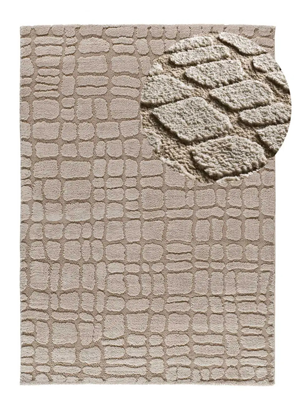 Alfombra de estilo escandinavo con relieve Juno 13 Piedra Atticgo