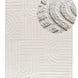 Alfombra geométrica estilo escandinavo con relieve Juno 54406 Blanco Atticgo