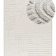 Alfombra geométrica estilo escandinavo con relieve Juno 54406 Blanco Atticgo