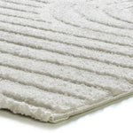 Esquina alfombra geométrica estilo escandinavo con relieve Juno 54406 Blanco Atticgo