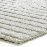 Esquina alfombra geométrica estilo escandinavo con relieve Juno 54406 Blanco Atticgo