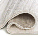 Textura alfombra geométrica estilo escandinavo con relieve Juno 54406 Blanco Atticgo