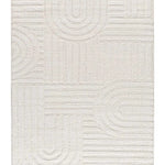 Alfombra alfombra geométrica estilo escandinavo con relieve Juno 54406 Blanco Atticgo