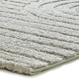 Esquina alfombra geométrica estilo escandinavo con relieve Juno 54406 Plata Atticgo