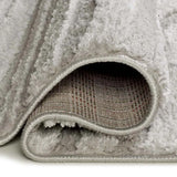 Backing Alfombra geométrica estilo escandinavo con relieve Juno 54406 Plata Atticgo