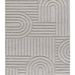 Alfombra geométrica con relieve Juno 54406 Plata