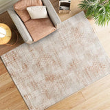 Alfombra para salón geométrica con relieve Keops 4448 Caldera Atticgo