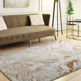 Alfombra abstracta salón con relieve Keops 5807 Caldera Atticgo