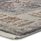 Alfombra esquina vintage con flecos Keshan Gris 52013 Atticgo