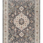 Alfombra vintage con flecos Keshan Gris 52013 Atticgo